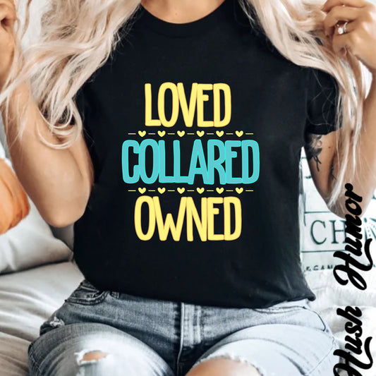 BDSM apparel Submissive tee Loved Collared Owned T-shirt, Kinky Tee