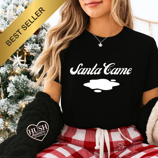 Naughty Santa Came T-shirt Funny Adult Gift, Offensive Holiday Shirt, Dirty Christmas Tee, Crude NSFW Apparel