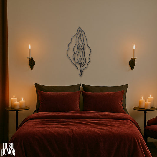 Female Sex Metal Wall Decor | Naughty Vagina Art | Sexy Bedroom & Party Decoration